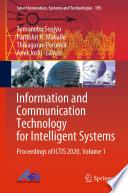 Information and Communication Technology for Intelligent Systems