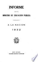 Informe [a la Nacion]