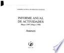 Informe anual de actividades mayo 1997-mayo 1998