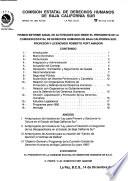 Informe anual de actividades que rinde el Presidente de la Comisión Estatal de Derechos Humanos de Baja California Sur ...