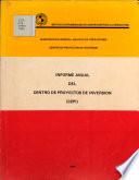 Informe Anual del Centro de Proyectos de Inversión