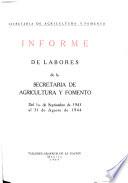 Informe de labores de la Secretaría de Agricultura y Fomento