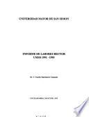 Informe de labores rector UMSS, 1991-1995