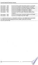 Informe de recomendaciones y documentos de no responsabilidad emitidos por la Comisión Estatal de Derechos Humanos de San Luis Potosí