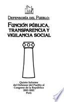 Informe del Defensor del Pueblo ante el Congreso de la República