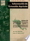 Informe del seminario de informacion de extension agricola y economia domestica para los paises centroamericanos