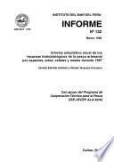 Informe estadístico anual de los recursos hidrobiológicos de la pesca artesanal por especies, artes, caletas y meses durante 1997