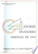 Informe financiero vigencia