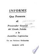 Informe - Procurador General del Estado Falcón