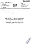 Informe provisional de la Conferencia sobre Educación y Desarrollo Económico y Social en América Latina
