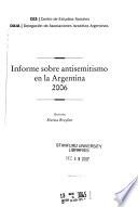 Informe sobre antisemitismo en la Argentina