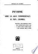 Informe sobre las aguas termomedicinales de Paipa, Colombia