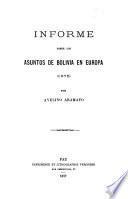 Informe sobre los asuntos de Bolivia en Europa (1876)