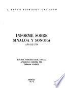 Informe sobre Sinaloa y Sonora, año de 1750