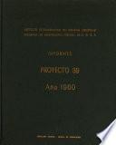 Informes Proyecto 39 Ano 1960
