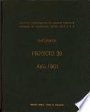 INFORMES PROYECTO 39 Ano 1961