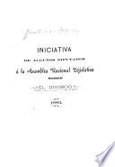 Iniciativa de algunos diputados a la Asamblea Nacional Legislativa sobre el divorcio