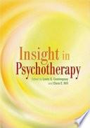 Insight in Psychotherapy