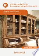Instalación de decoraciones integrales de mueble. MAMR0408
