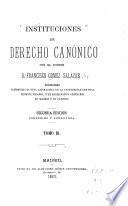 Instituciones de derecho canonico