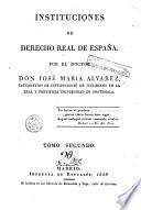 Instituciones de derecho real español, 2