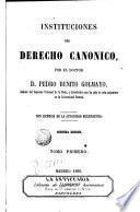 Instituciones del derecho canonico