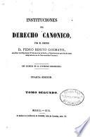 Instituciones del derecho canonico