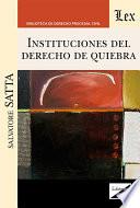 Instituciones del derecho de quiebra