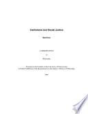 Institutions and Social Justice