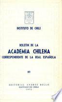 Instituto De Chile Boletin De La Academia Chilena Correspondiente De La Real Academia Espanola