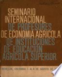 Instituto Interamericano de Ciencias Agricolas de la OEA Direccion Regional de la Zona Andina Programa de Educacion Agriccla Superior