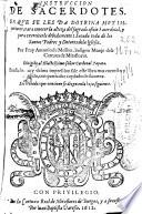 Instruccion de sacerdotes