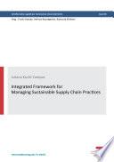 Integrated framework for managing sustainable supply chain practices