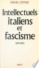 Intellectuels italiens et fascisme (1915-1929)
