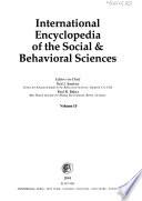 International Encyclopedia of the Social & Behavioral Sciences