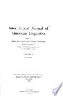 International Journal of American Linguistics