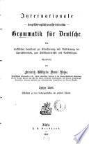 Internationale französisch-englisch-spanisch-italienische Grammatik für Deutsche