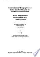Internationaler biographischer Index des Rechts und der Rechtswissenschaften