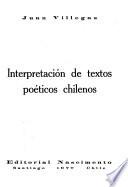 Interpretación de textos poéticos chilenos