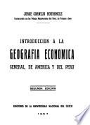 Introducción a la geografía económica general