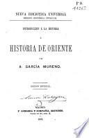 Introducción á la historia é historia de Oriente