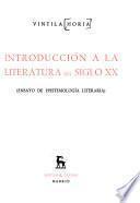 Introducción a la literatura del siglo XX