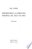 Introducción a la literatura española del siglo de oro