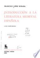 Introducción a la literatura medieval española