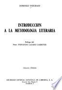Introducción a la metodología literaria