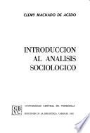 Introducción al análisis sociológico