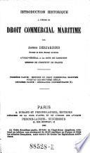 Introduction historique à l'étude du droit commercial maritime