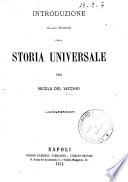 Introduzione allo studio della storia universale