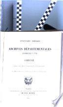 Inventaire sommaire des Archives départementales antérieures à 1790, Creuse