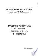 Inventario agronómico de frutales